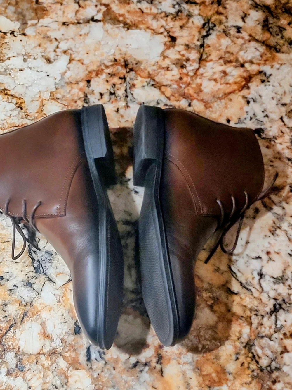 Holy Dove Men's Oxford Leather Dress Boots Brown US 12 Like New